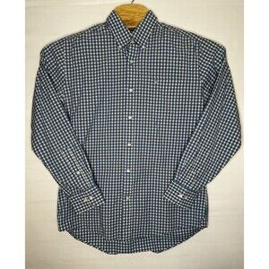Southern Tide Tailored Fit Blue Yellow Gingham Check Shirt Men’s Size Medium‎